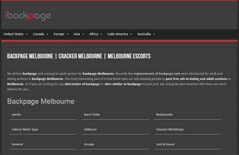 Melbourne Backpage